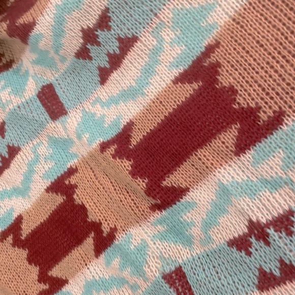 B Sharp Aztec Draped Cardigan Size Large - Picture 6 of 15